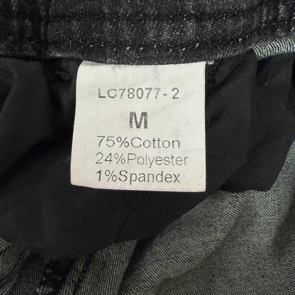 Unbranded Women's M Black Stretch Denim Bib Overalls Tapered Leg - Picture 5 of 7